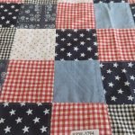 Preppy 4th July patchwork stars & plaid fabric for sewing shorts, dresses & costumes.