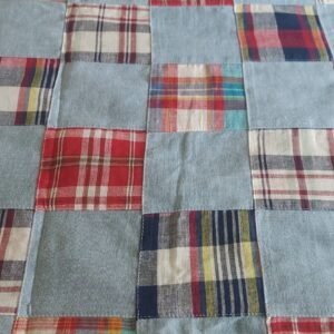 Preppy Patchwork Plaid + Solid Fabric
