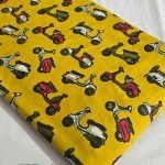 Scooters Print Fabric For Dresses & Decor