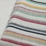 Linen-Look Striped Cotton Fabric