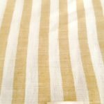Beige Striped Cotton Fabric