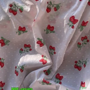 Strawberries Swiss Dots Fabric For Dresses & Children's Clothing