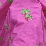 Embroidered Palms Fabric For Children's Clothing, Costumes, Dresses
