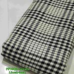 Black & Off White Check Fabric For Shirts & Dresses