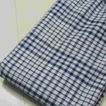 Blue & Off White Check Fabric For Shirts & Dresses