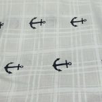 Anchors Print Check Fabric For Shirts, Blouses, Children's clothing & Dresses