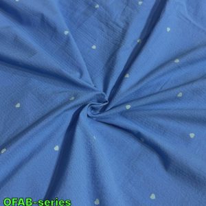 Seersucker Hearts Fabric For Shirts, Blouses, Children's clothing & Dresses.