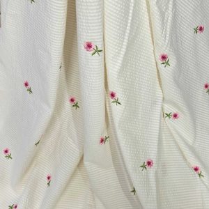 Floral Seersucker Fabric For Shirts, Blouses, Children's clothing & Dresses.