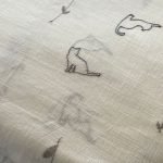 Cats Embroidered Fabric For Shirts, Blouses, Children's clothing & Dresses.