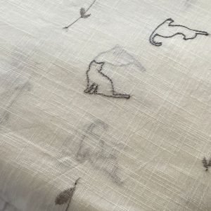 Cats Embroidered Fabric For Shirts, Blouses, Children's clothing & Dresses.