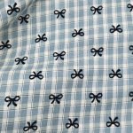 Ribbons Print Plaid Fabric For Shirts, Blouses, Children's clothing & Dresses.