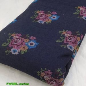 Cross Stitch Floral Fabric For Shirts, Blouses, Children's clothing & Dresses.