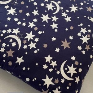 Stars & Moon Print Fabric For Tops, Skirts, Bowties, Children's clothing & Decor.