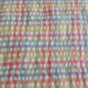Seersucker Plaid Fabric For Shirts, Tops, Blouses, Dresses, Costumes & Boho Clothing.