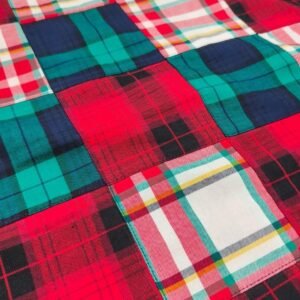 Patchwork Twill  Madras Fabric For Shirts, Coats, Pants, Dresses, Bowties, Children's Clothing & Decor.