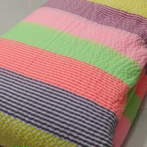 Bright Seersucker Striped Fabric For Shirts, Coats, Dresses, Children's Clothing & Decor.