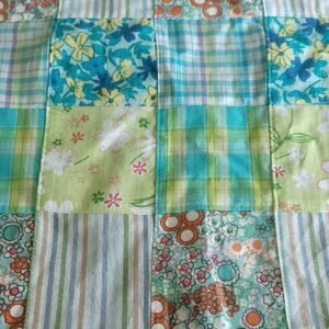 Plaid + Floral Patchwork Fabric For Shirts, Coats, Beach & Kids Wear, Dresses, Shorts.