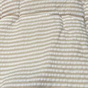 Beige Seersucker Fabric For Shirts, Skirts, Bowties, Children's Clothing & Bags.