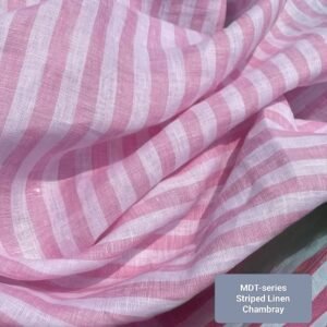 Linen Chambray Striped Fabric For Shirts, Skirts, Bowties, Children's Clothing & Decor.