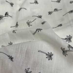 Palm Trees Print Fabric For Blouses, Tops, Coats, Dresses, Children's Clothing & Decor.
