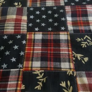 Patchwork Madras, Stars & Floral Fabric For Shorts, Coats, Pants, Dresses, Bags & Decor.