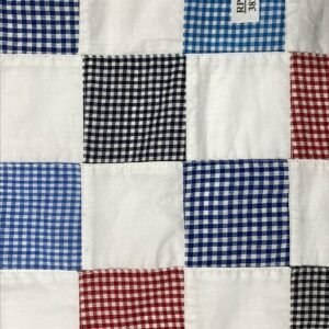 Solid + Gingham Patchwork Fabric For Shirts, Coats, Pants, Dresses, Shorts & Costume Design.