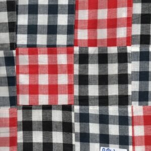 Solid + Gingham Patchwork Fabric For Shirts, Coats, Pants, Dresses, Shorts & Costume Design.