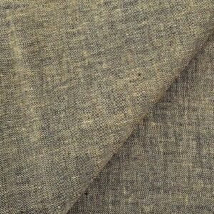 Linen Herringbone Fabric For Sewing Pants, Blouses, Shirts, Coats, Bowties, Dresses, Bags & Decor.