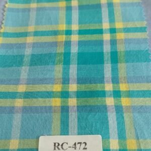 Aqua Blue Madras Fabric For Sewing Tops, Blouses, Shirts, Coats, Bowties, Dresses, Bags & Decor.