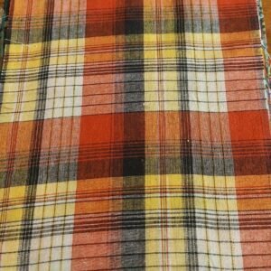 Madras Plaid Fabric For Shirts, Blouses, Coats, Pants, Dresses, Bags & Costumes.