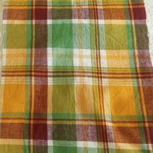 Madras Plaid Fabric For Shirts, Blouses, Coats, Pants, Dresses, Bags & Costumes.