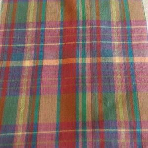 Madras Plaid Fabric For Shirts, Blouses, Coats, Pants, Dresses, Bags & Costumes.
