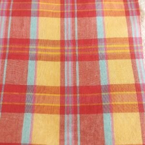 Madras Plaid Fabric For Shirts, Blouses, Coats, Pants, Dresses, Bags & Costumes.