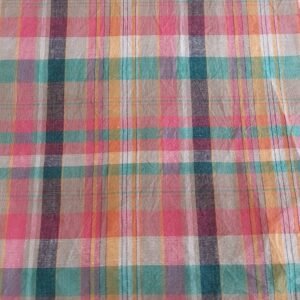 Madras Plaid Fabric For Shirts, Blouses, Coats, Pants, Dresses, Bags & Costumes.