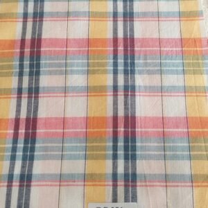 Madras Plaid Fabric For Shirts, Blouses, Coats, Pants, Dresses, Bags & Costumes.