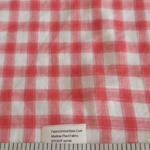 Gridcheck Plaid Fabric For Shirts, Blouses, Coats, Pants, Dresses, Bags & Costumes.