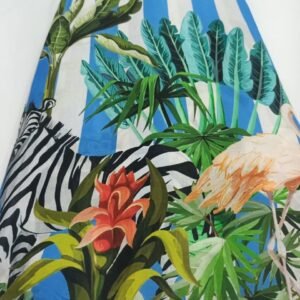 Jungle Print Fabric For Shorts, Shirts, Skirts, Pants, Dresses, Bedding, Bags & Quilts.