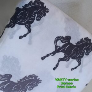 Horses Print Fabric For Shirts, Blouses, Dresses, Skirts, Kids Clothing, Bags & Costumes.