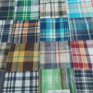Patchwork Madras Fabric For Sewing Shorts, Coats, Pants, Dresses, Bags & Decor.