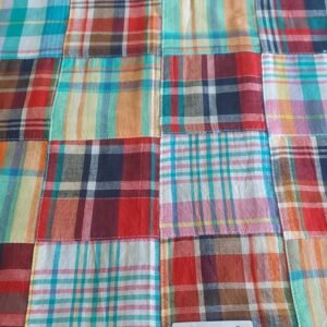 Patchwork Madras Fabric For Sewing Shorts, Coats, Pants, Dresses, Bags & Decor.