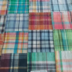 Patchwork Madras Fabric For Sewing Shorts, Coats, Pants, Dresses, Bags & Decor.
