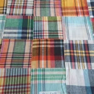 Patchwork Madras Fabric For Sewing Shorts, Coats, Pants, Dresses, Bags & Decor.