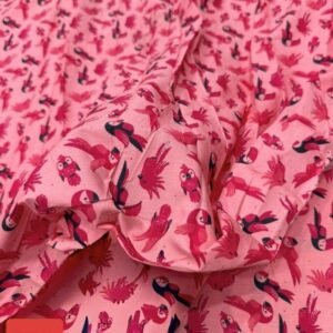 Birds Print Fabric For Sewing Blouses, Bowties, Dresses, Beach & Kids Clothing & Costumes.