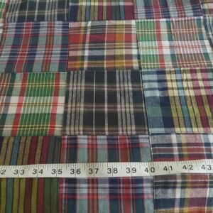 Patchwork Madras Fabric For Sewing Shorts, Coats, Pants, Dresses, Bags & Decor.