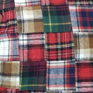 Flannel Patchwork Madras Fabric For Sewing Shorts, Coats, Pants, Dresses, Bags & Decor.